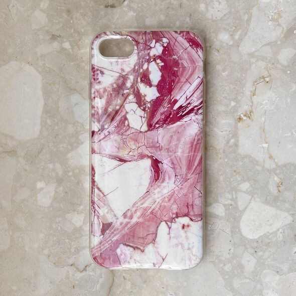 Wozinsky Wozinsky Marble żelowe etui pokrowiec marmur Samsung Galaxy S22+ (S22 Plus) różowy