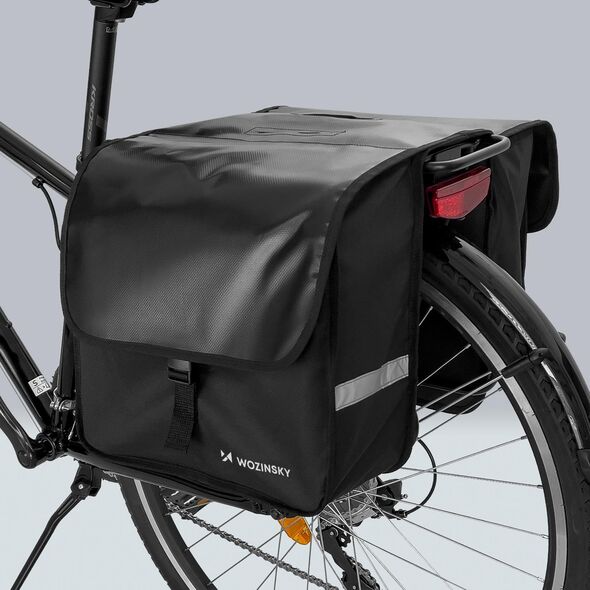 Wozinsky Wozinsky sakwa rowerowa na bagażnik podwójna 28 l czarna (WBB34BK)