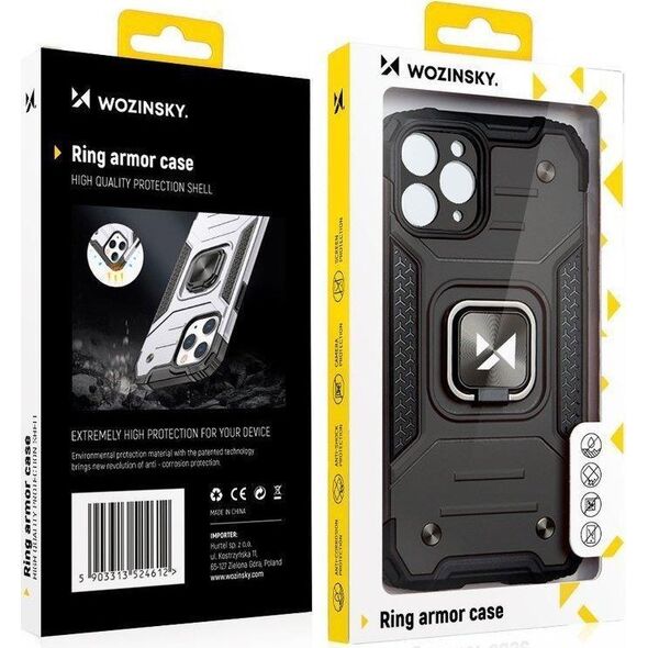 Wozinsky Wozinsky Ring Armor etui iPhone 14 Pro pancerny pokrowiec uchwyt magnetyczny ring złote