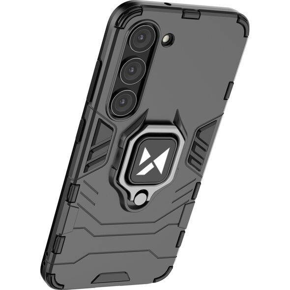 Wozinsky Wozinsky Ring Armor etui Samsung Galaxy S23 pancerny pokrowiec uchwyt magnetyczny ring czarne