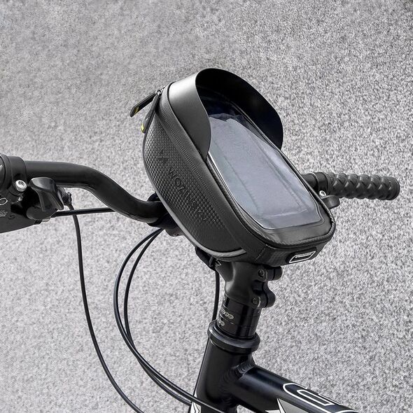 Wozinsky Wozinsky Torba rowerowa na kierownicę pokrowiec na telefon 1L czarny (WBB16BK) () - 63967-uniw