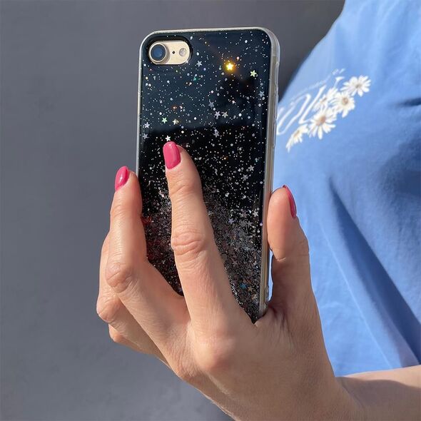 Wozinsky Wozinsky Star Glitter błyszczące etui pokrowiec z brokatem Samsung Galaxy A22 4G przezroczysty