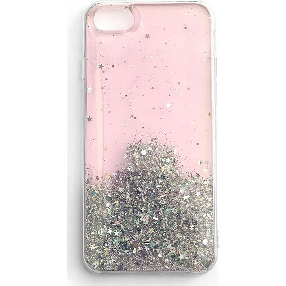 Wozinsky Wozinsky Star Glitter błyszczące etui pokrowiec z brokatem Samsung Galaxy A22 4G różowy