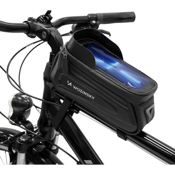 Wozinsky Wozinsky Torba rowerowa na ramę 1,7l pokrowiec na telefon czarny (WBB28BK)
