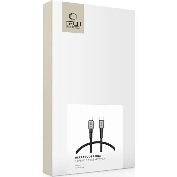 TECH-PROTECT ULTRABOOST DNA TYPE-C CABLE PD60W/3A 50CM IRON GREY