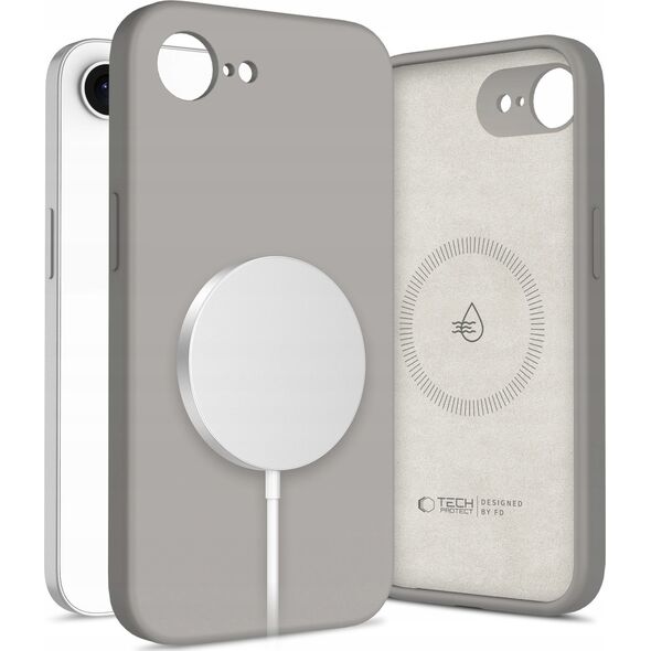 TECH-PROTECT LIQUID SILICONE MAGSAFE IPHONE 16E STONE GREY