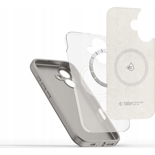 TECH-PROTECT LIQUID SILICONE MAGSAFE IPHONE 16E STONE GREY