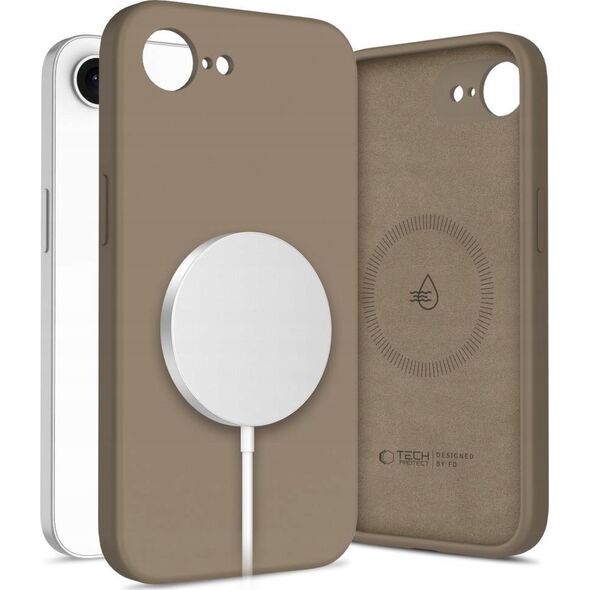 TECH-PROTECT LIQUID SILICONE MAGSAFE IPHONE 16E CHOCOLATE BROWN