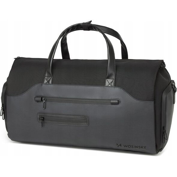 Torba podróżna Wozinsky Premium na garnitur z kieszenią na mokre rzeczy (50 l) - czarna