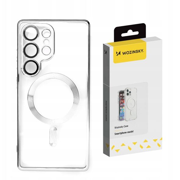 Etui Wozinsky Electroplated Case z Magsafe na Samsung Galaxy S25 Ultra - srebrne