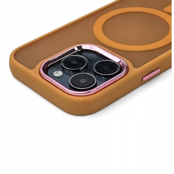 Etui Wozinsky Fashion Case MagSafe na Samsung Galaxy S25 - pomarańczowe