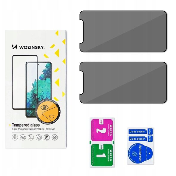 Szkło hartowane Wozinsky Privacy Glass prywatyzujące na Xiaomi 15, 2-pak