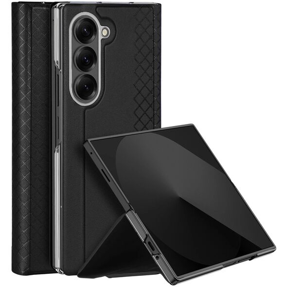 Etui Dux Ducis Brill na Samsung Galaxy Z Fold7 z zamknięciem magnetycznym - czarne