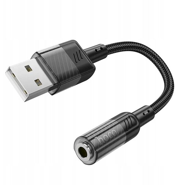 HOCO adapter AUX USB A do Jack 3,5mm (żeński) Spirit LS37 czany