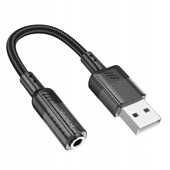 HOCO adapter AUX USB A do Jack 3,5mm (żeński) Spirit LS37 czany