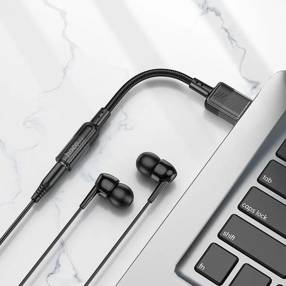 HOCO adapter AUX USB A do Jack 3,5mm (żeński) Spirit LS37 czany