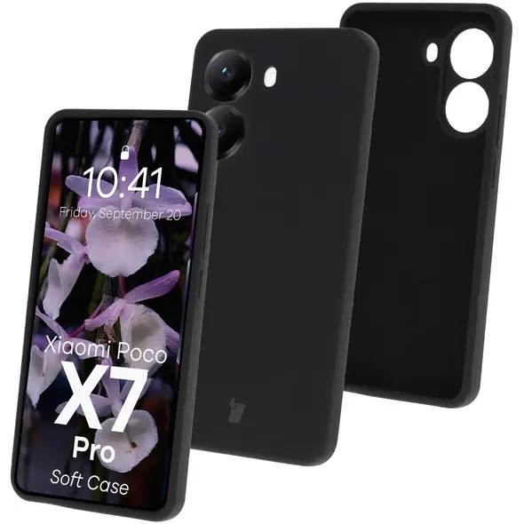 Silikonowe etui Bizon Soft Case do Xiaomi POCO X7 Pro czarne