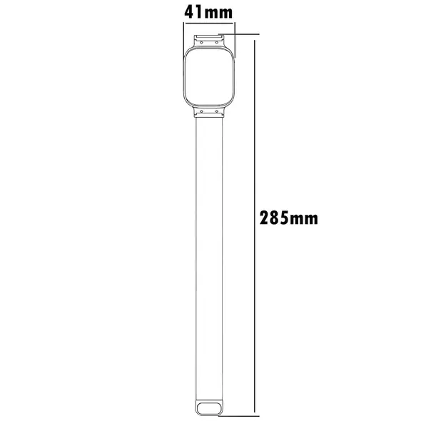 Etui z paskiem Bizon Strap + Case Watch Chain do Xiaomi Redmi Watch 3 Active czarne