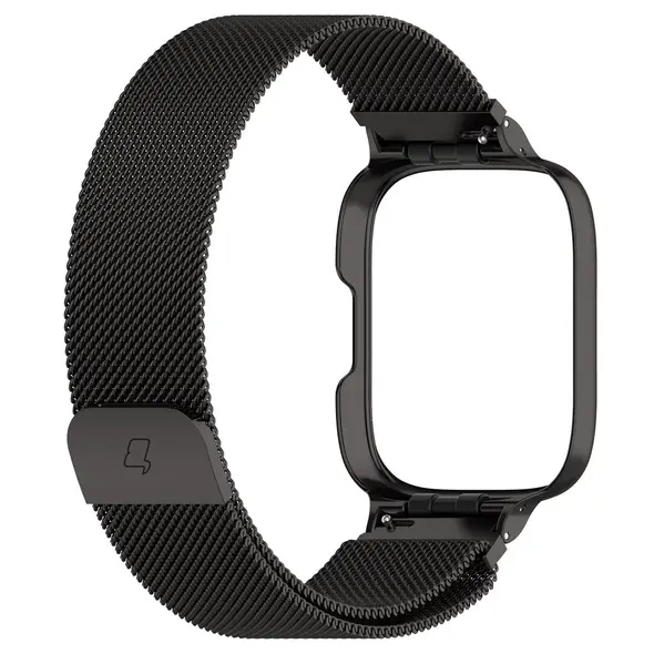 Etui z paskiem Bizon Strap + Case Watch Chain do Xiaomi Redmi Watch 3 Active czarne