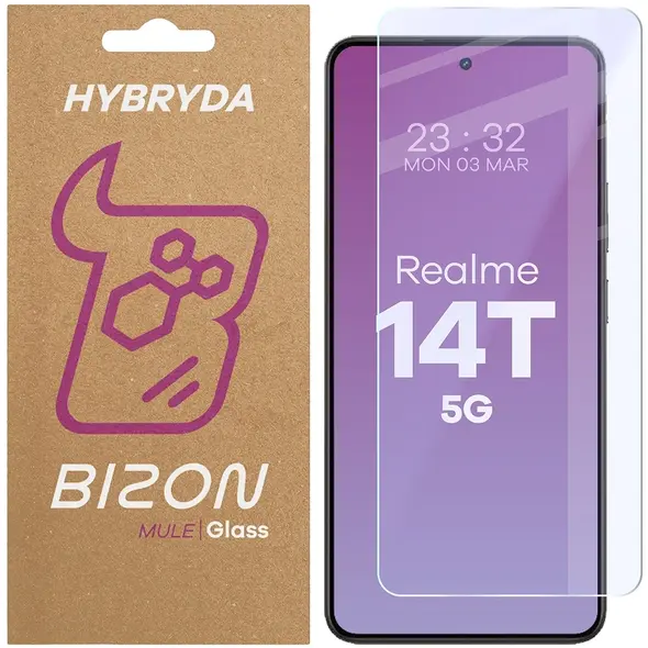 Elastyczne szkło hybrydowe Bizon Glass Mule do Realme 14T 5G