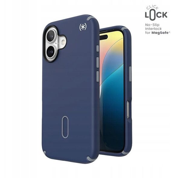 Speck Speck Presidio2 Pro ClickLock & MagSafe - Etui iPhone 16 (Coastal Blue / Dust Grey / White)