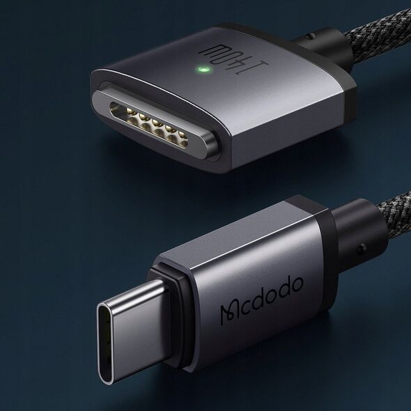 Kabel USB C do Mag3 Hoco 5A 140W magnetyczny 1,8 m U141 czarny