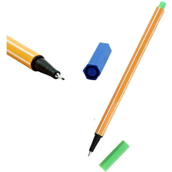 Zestaw Cienkopisy Biurowe Szkolne Grubość 0,4mm Kolorowe 12szt EDUKAMP