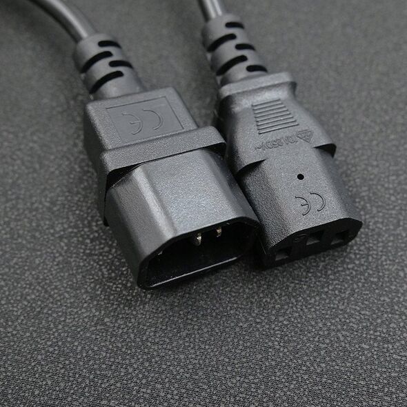 QOLTEC 50459 Kabel zasilający do UPS IEC C13/C14 3x1.0mm 1.5m