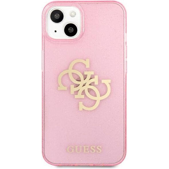 Guess Etui Guess GUHCP13MPCUGL4GPI Apple iPhone 13 różowy/pink hard case Glitter 4G Big Logo
