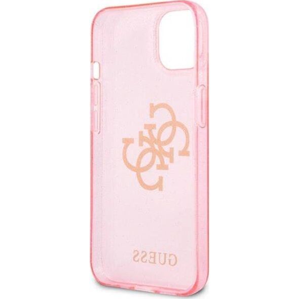 Guess Etui Guess GUHCP13MPCUGL4GPI Apple iPhone 13 różowy/pink hard case Glitter 4G Big Logo