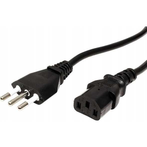 Kabel zasilający Triton Kabel zasilający VALUE, prosty IEC-żeński, Włochy, czarny, 1,8 m