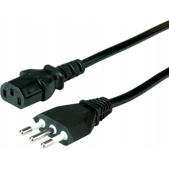 Kabel zasilający Triton Kabel zasilający VALUE, prosty IEC-żeński, Włochy, czarny, 1,8 m