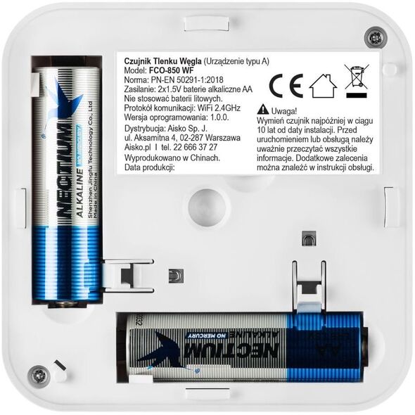 Czujnik czadu Firesco FCO-850 WF bateryjny Wifi Tuya