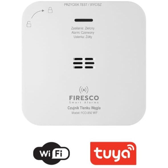 Czujnik czadu Firesco FCO-850 WF bateryjny Wifi Tuya
