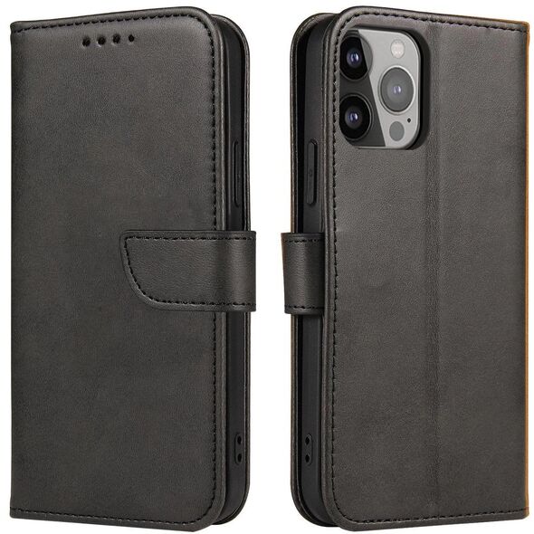ETUI MAGNET CASE Z KLAPKĄ NA IPHONE 16E - CZARNE
