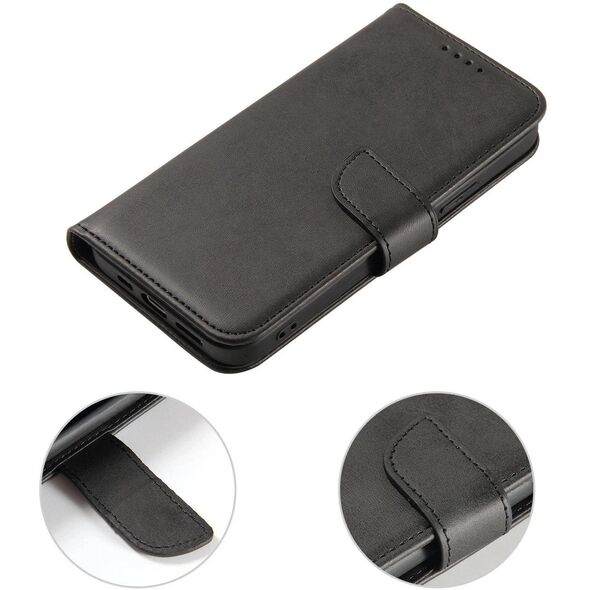 ETUI MAGNET CASE Z KLAPKĄ NA IPHONE 16E - CZARNE