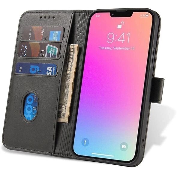 ETUI MAGNET CASE Z KLAPKĄ NA IPHONE 16E - CZARNE
