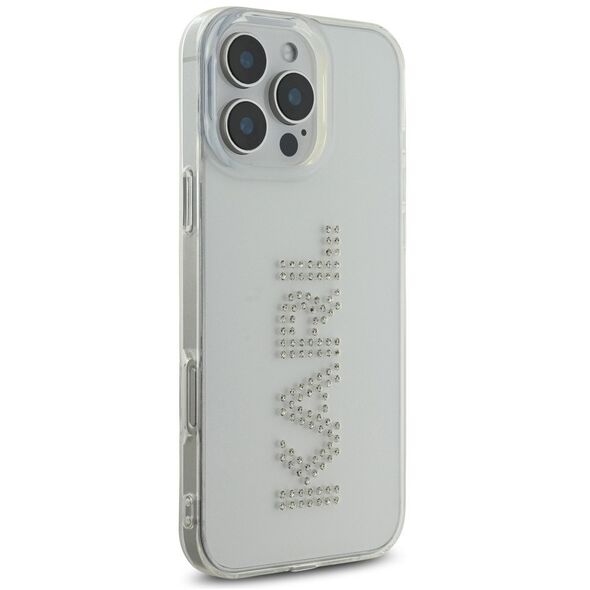 ETUI KARL LAGERFELD IML RHINESTONES LOGO DO IPHONE 16 PRO PRZEZROCZYSTY