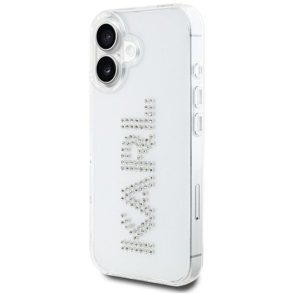 ETUI KARL LAGERFELD IML RHINESTONES LOGO DO IPHONE 16 PRZEZROCZYSTY