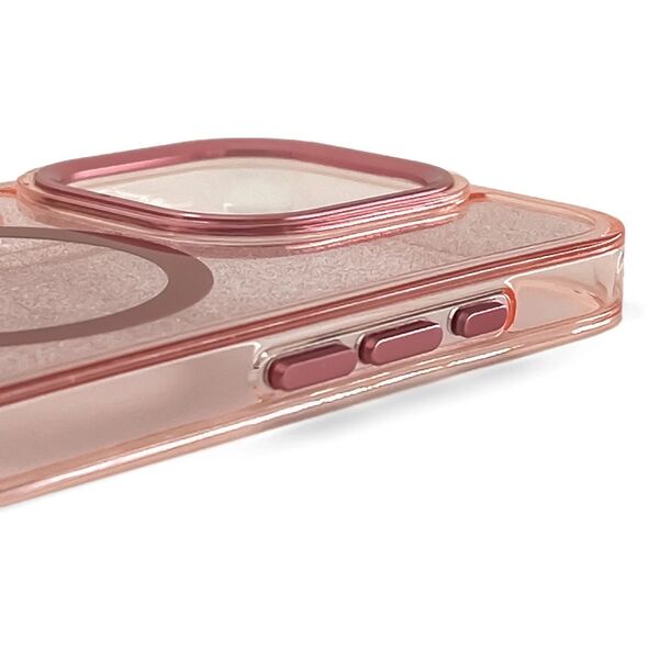 ETUI WOZINSKY GLITTER CASE Z MAG SAFE NA SAMSUNG GALAXY S25 - RÓŻOWE Z BROKATEM