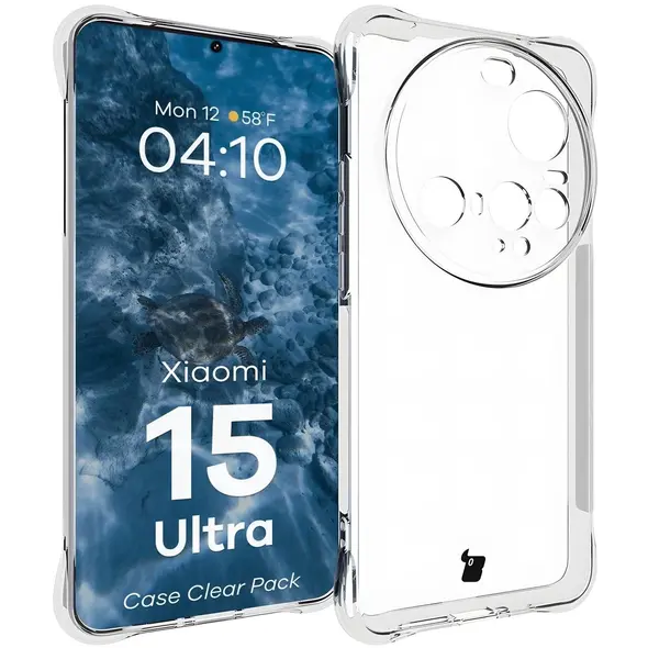Etui + 2x folia na ekran Bizon Case Clear Pack do Xiaomi 15 Ultra