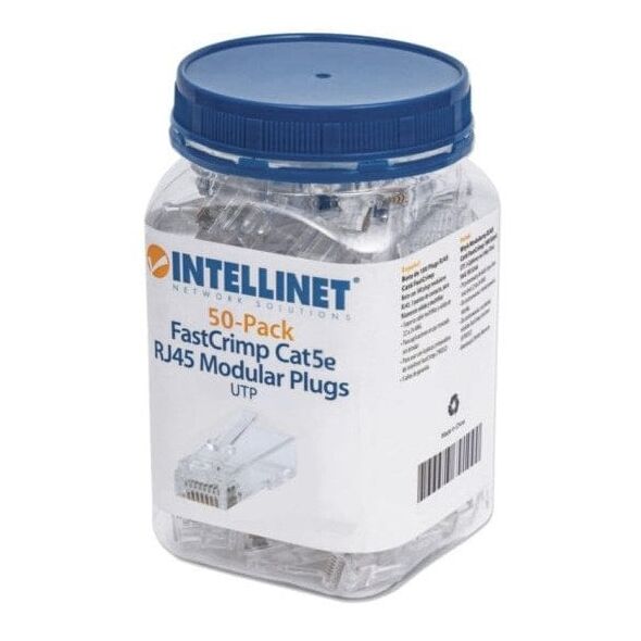 Wtyk RJ45 8P/8C Cat 5e UTP linka/drut przelotowy 50 sztuk