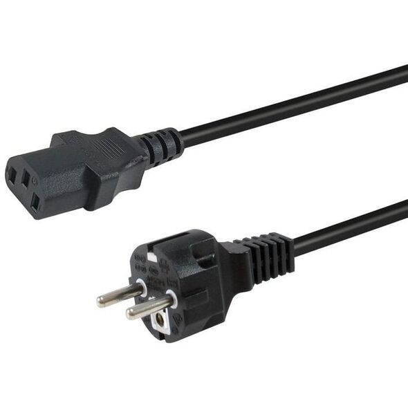 Equip Stromkabel CEE 7/7  ->C13 St/Bu     schwarz  3.00m PVC
