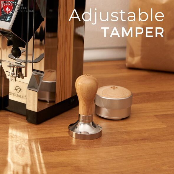 Eureka Tamper 58mm, oak wood