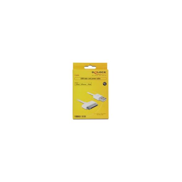 Kabel USB Delock USB-A - Apple 30-Pin 1.8 m Biały (83169)