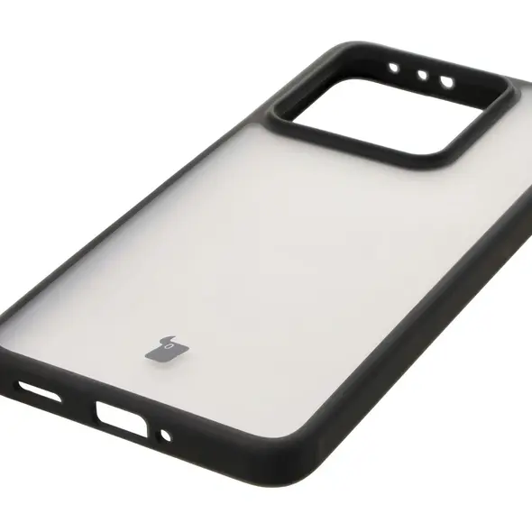 Etui Bizon Case Angelo do Xiaomi 14T przydymione z czarną ramką