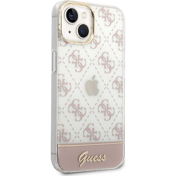Guess Etui Guess GUHCP14SHG4MHP Apple iPhone 14 różowy/pink hardcase 4G Pattern Script