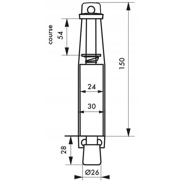 Duru atidarymo ribotuvas THIRARD, spl. balta, 150 mm, 493085