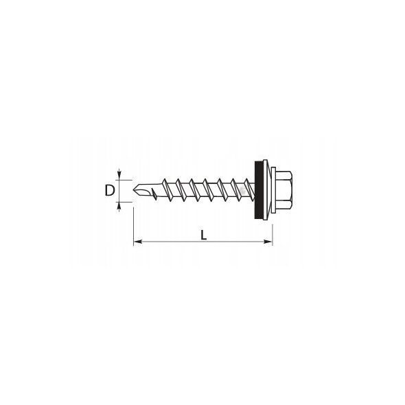 Stoginiai savisriegiai ETANCO, 4,8 x 20 mm, 250 vnt., cinkuoti, su tarpine