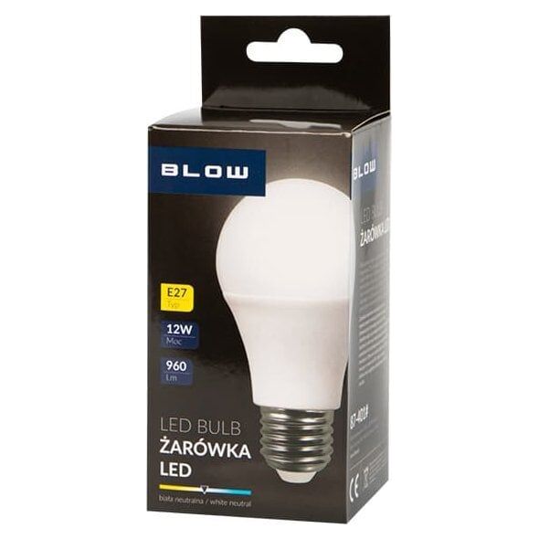 Blow 87-401# Żarówka led  e27 12w a60 230v b.neutral.